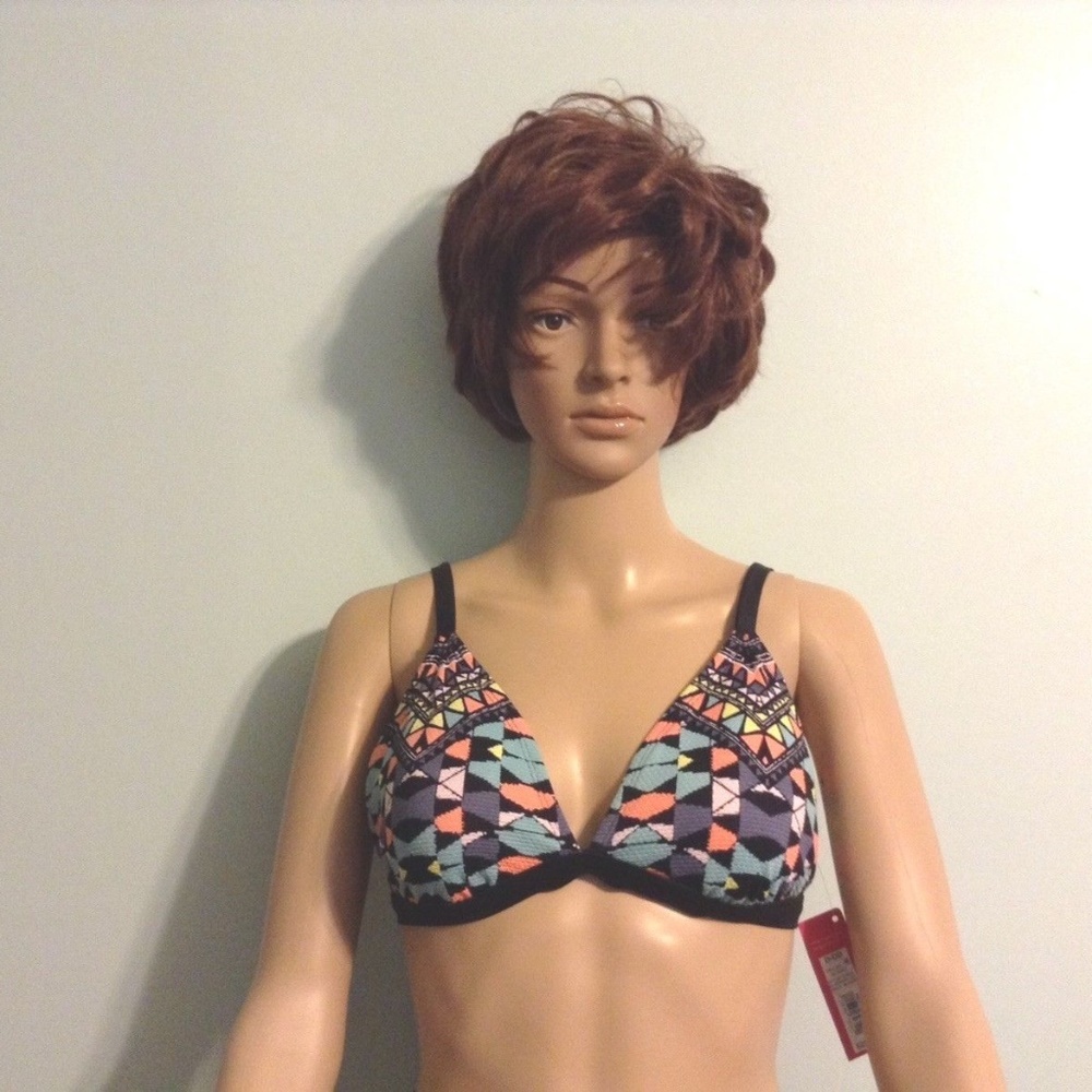 Xhilaration Women's Textured Triangle Bikini Top